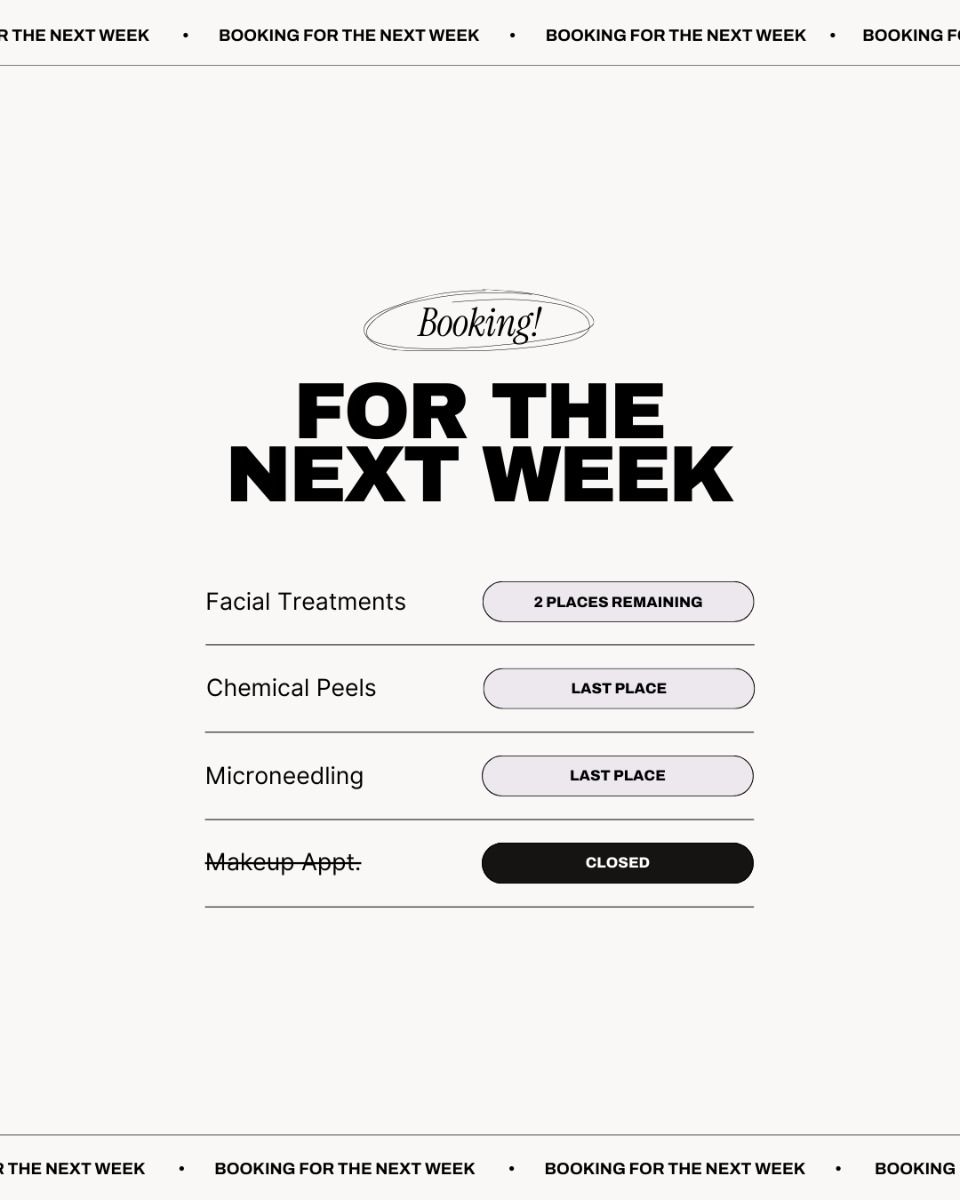 Weekly Availability Marquee Ticker