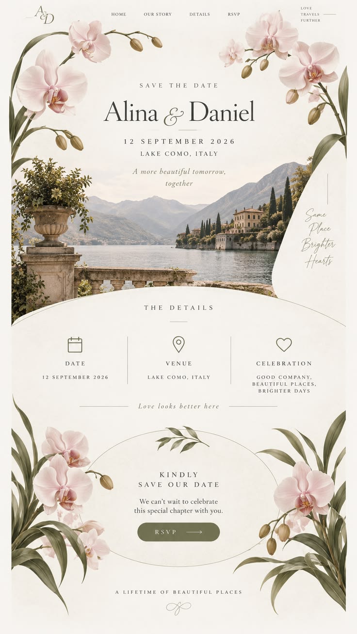 Lake Como Architectural Arch RSVP
