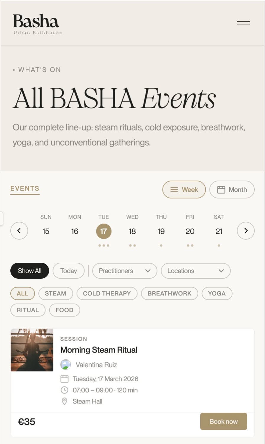 Scandinavian Bathhouse Booking