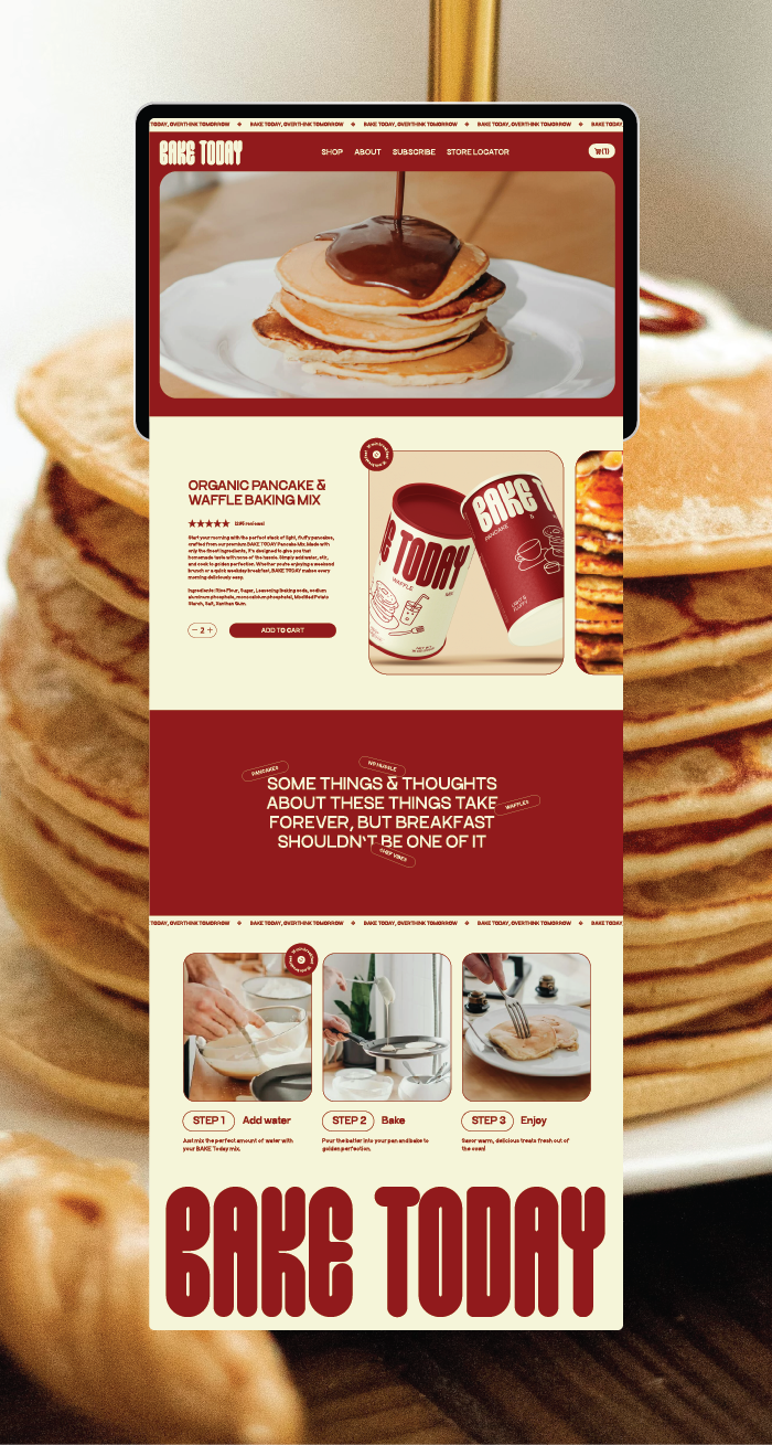 Cherry Pop 70s Pancake Brand