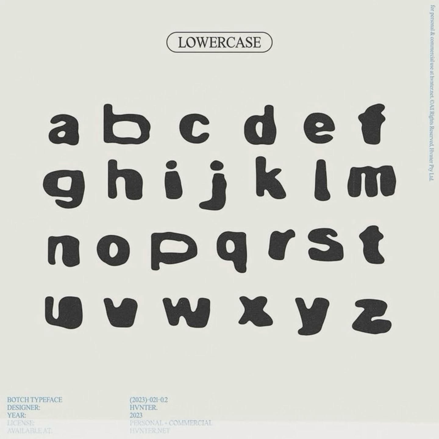 Chunky Y2K Bubble Alphabet Specimen