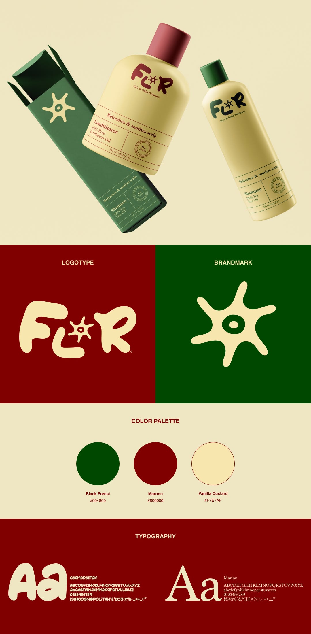 Forest & Maroon Haircare Board